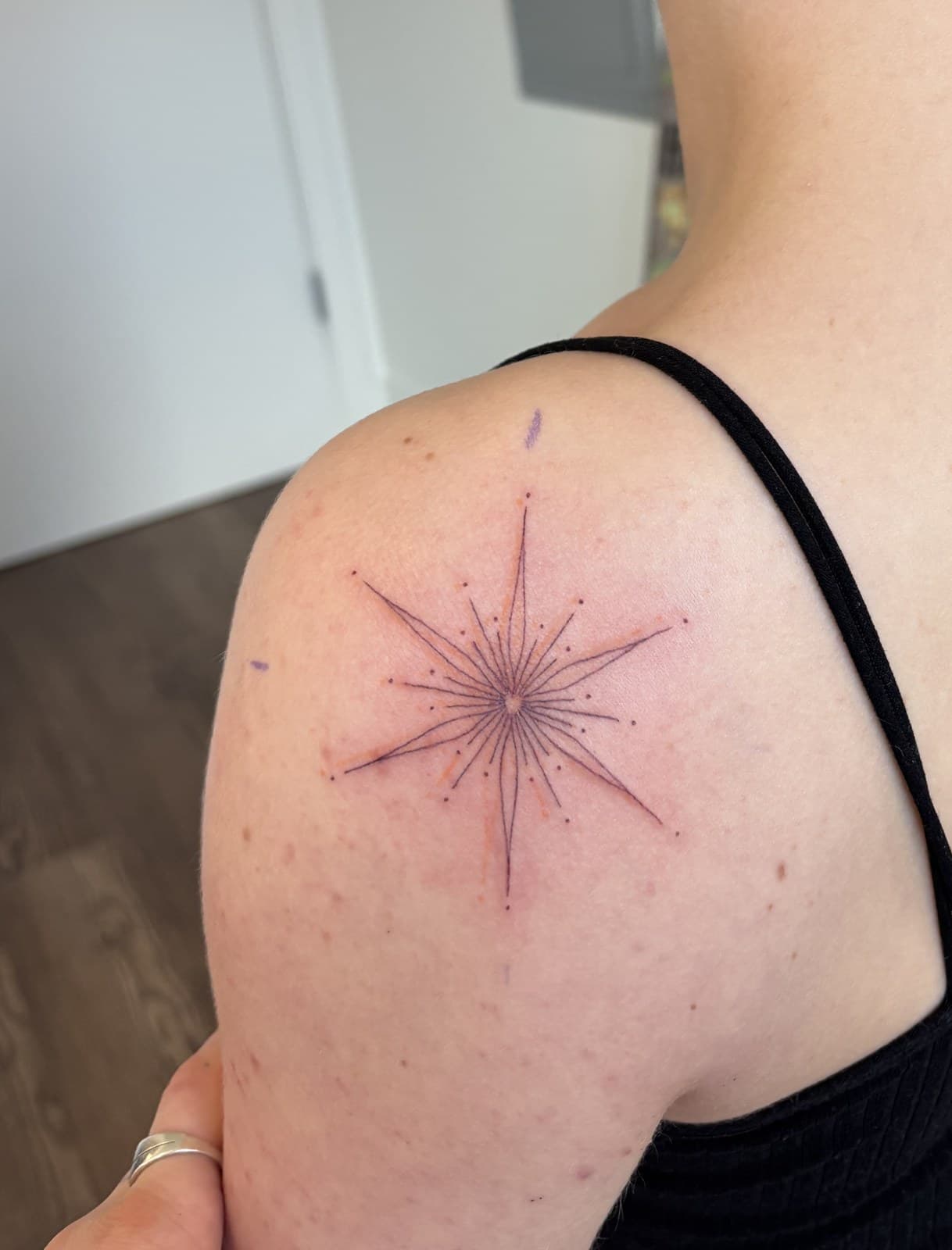 burst shoulder tattoo by Taetyn Panagos