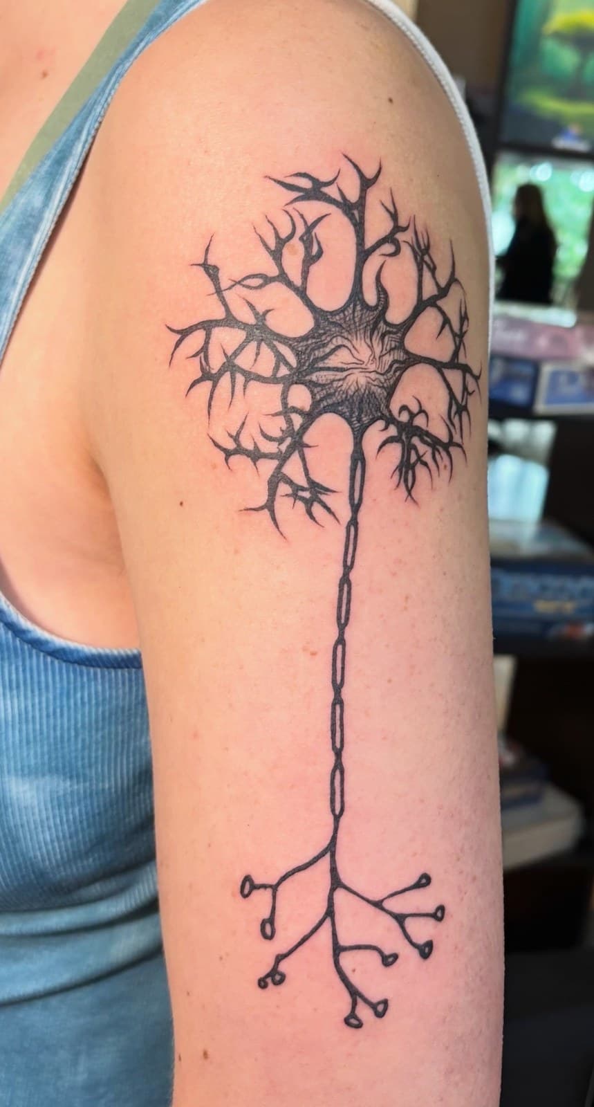 neuron arm tattoo by Taetyn Panagos