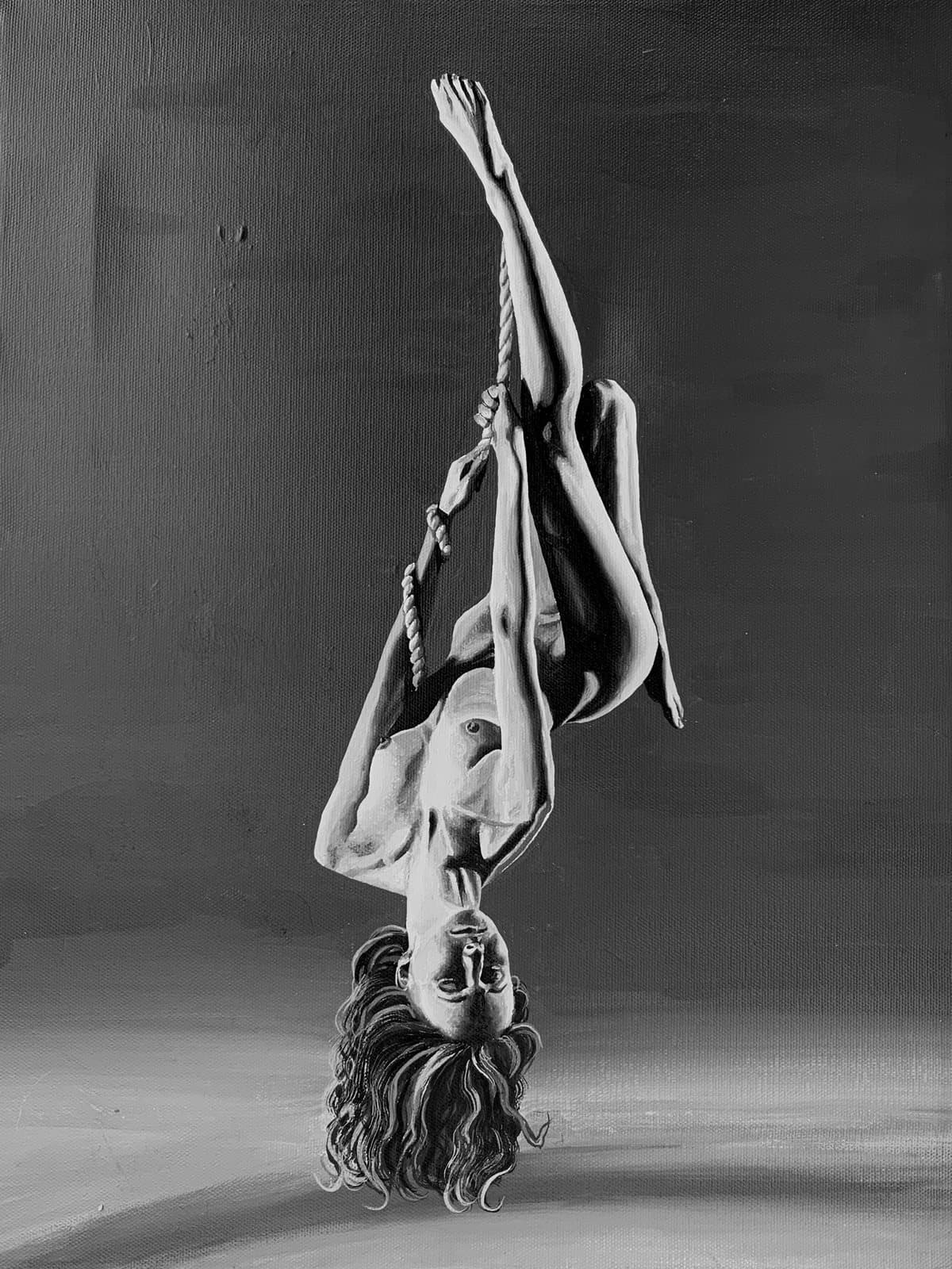 Figure Study, acrylic on canvas