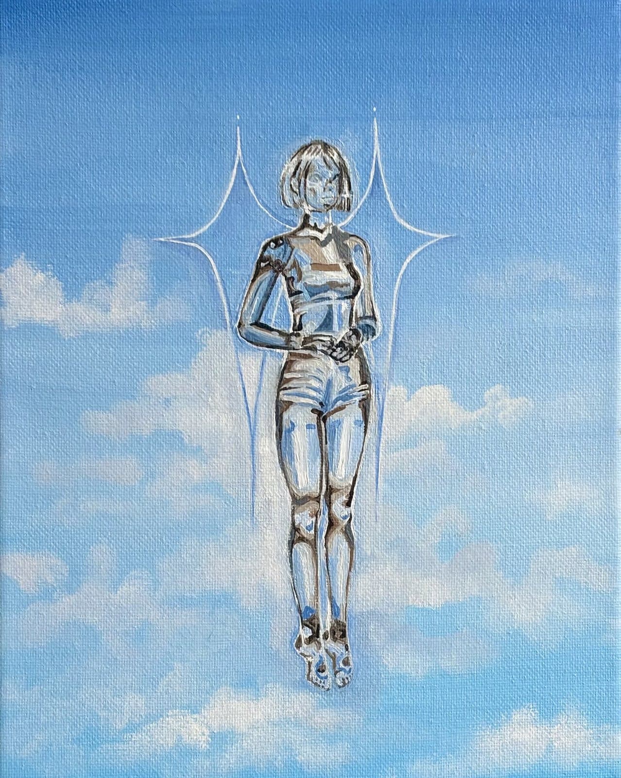 Archangel, acrylic on canvas