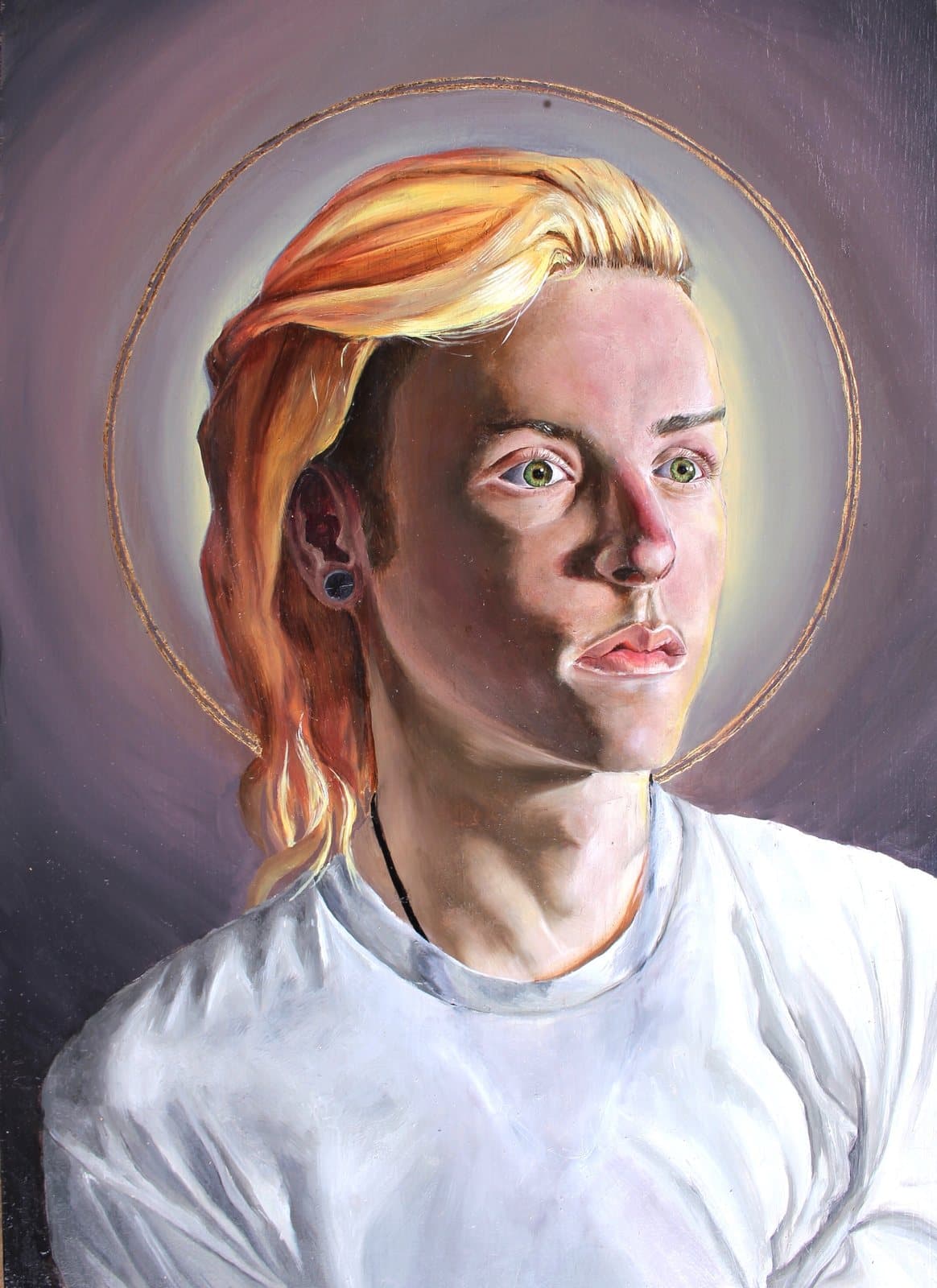 Nicholas, oil on wood