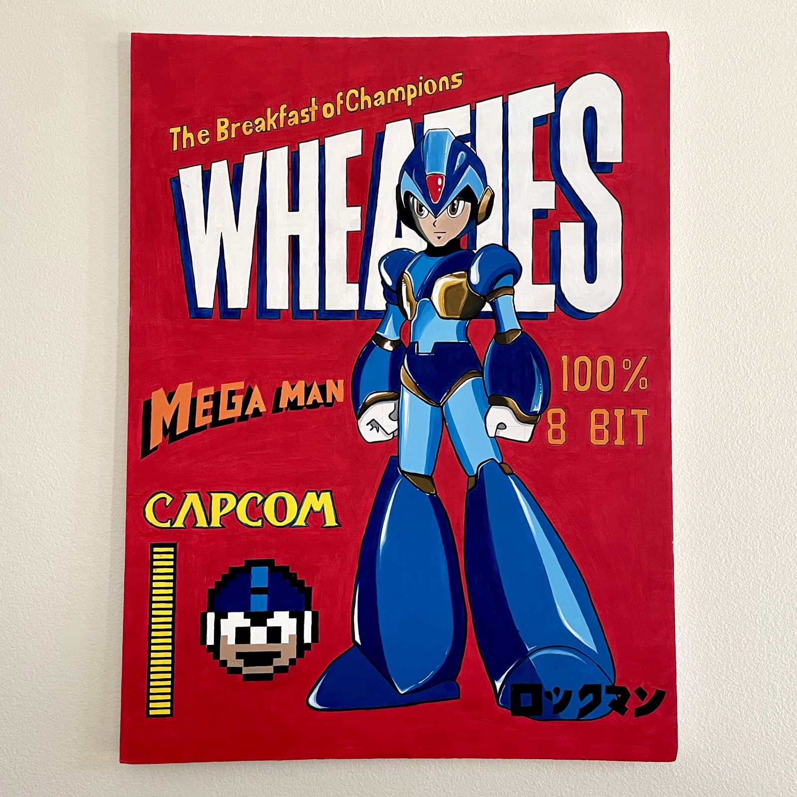 Wheaties, acrylic on styrofoam